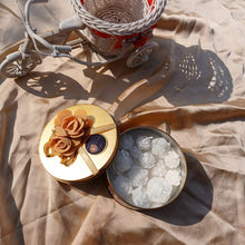 Load image into Gallery viewer, Steel Golden Blossom Box Candle
