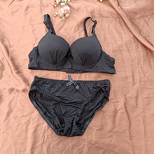 Load image into Gallery viewer, Elastane Wired Medium Padded Push Up Bra &amp; Panty Set
