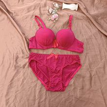 Load image into Gallery viewer, Elastane Wired Medium Padded Push Up Bra &amp; Panty Set
