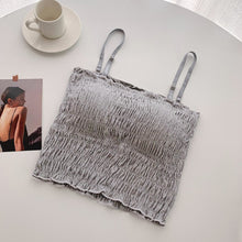 Load image into Gallery viewer, Very Very Light Padded Wrinkle Type Short Camisole
