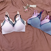 Load image into Gallery viewer, Dotted Flower Single Padded Deep Cup Bra

