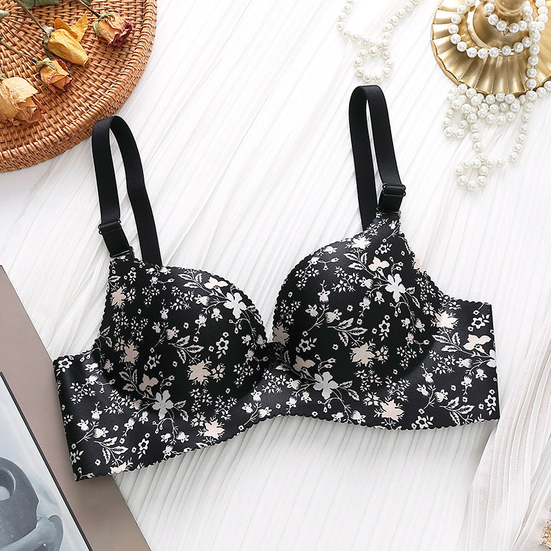 Double Padded Very Soft & Smooth Pushup Flowers Bra
