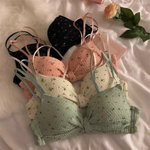 Load image into Gallery viewer, Double Stripped Bow Style Single Padded Bra
