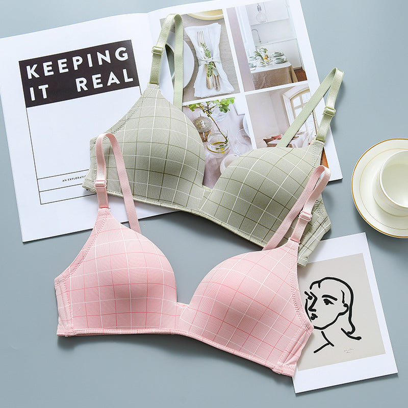 Check Design Very Soft & Smooth Bra & Underwear Set