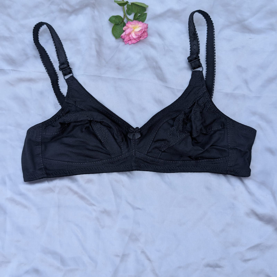 Flower Embroidered Soft Summer Daily Wear Bra
