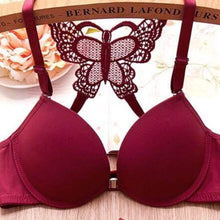 Load image into Gallery viewer, Front Open Double Padded Butterfly Back Bra

