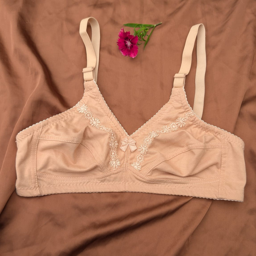 Flower Design Very Soft Blended Cotton/Jersey Daily Wear Bra