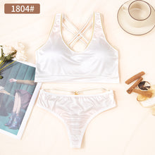 Load image into Gallery viewer, Ice Silk Back Cross Bra &amp; Thongs Set
