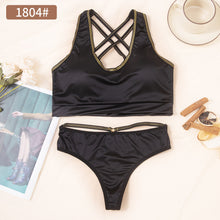 Load image into Gallery viewer, Ice Silk Back Cross Bra &amp; Thongs Set
