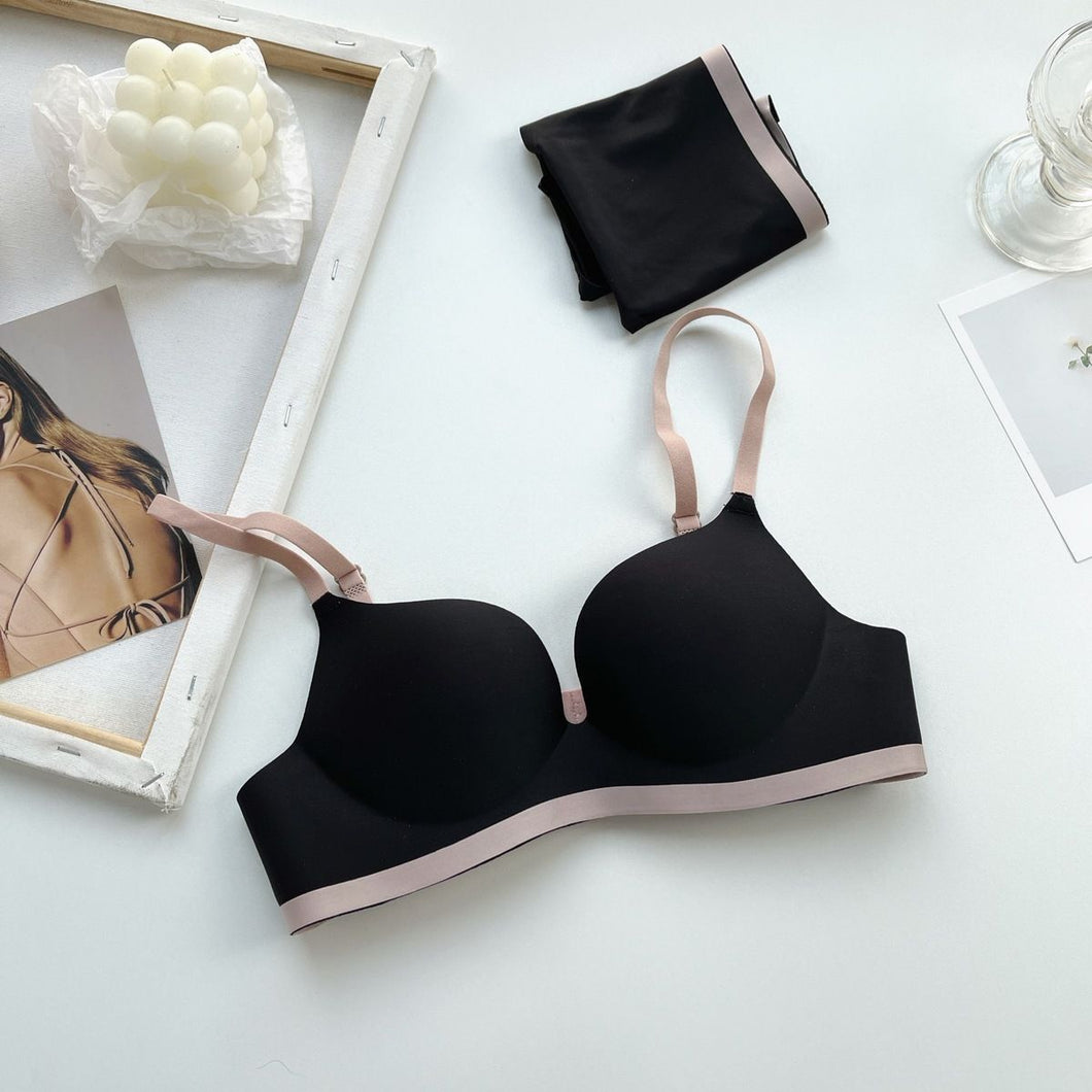 Linning Seamless  Double Padded Soft Bra Set