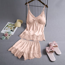 Load image into Gallery viewer, Silk Net Short Nighty &amp; Shorts (4028)

