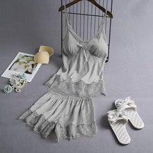 Load image into Gallery viewer, Silk Net Short Nighty &amp; Shorts (4028)
