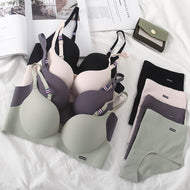 Seamless Medium Padded Bra With Matching Underwear
