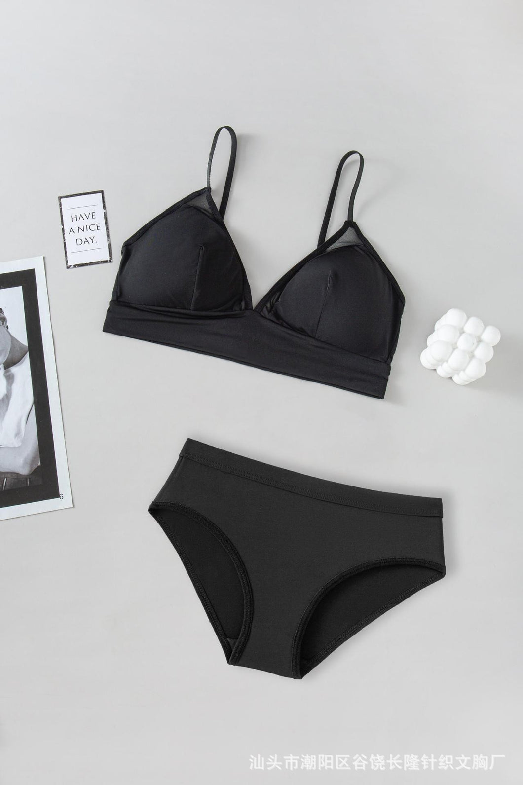 Smooth Elastane Summer Light Padded Bra & Panty Set