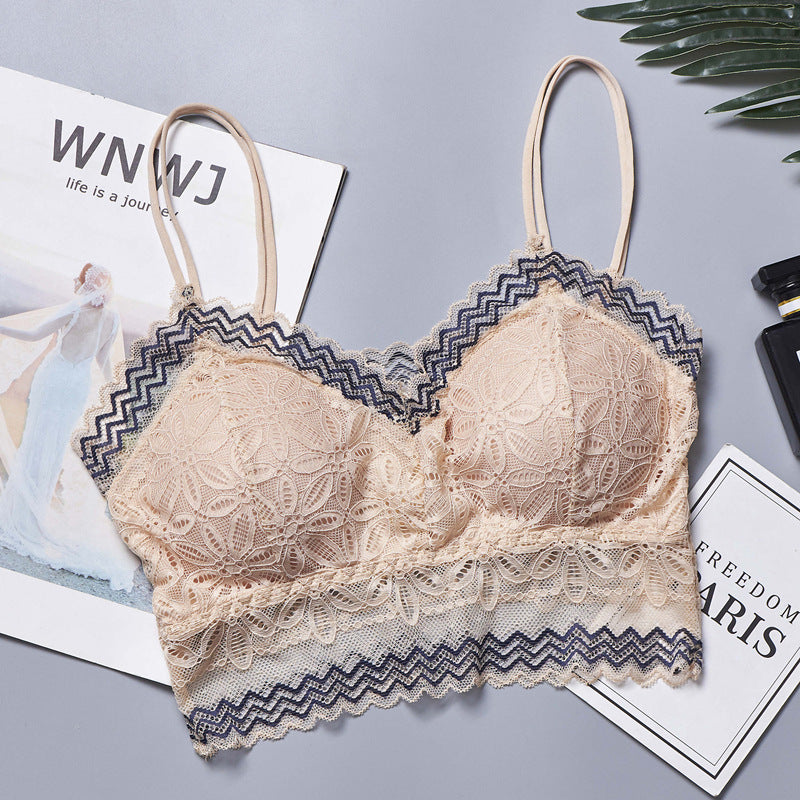 Elegant Net Padded Bra With Removeable Pads
