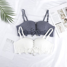 Load image into Gallery viewer, Stripped &amp; Strapless Flower Padded Bra
