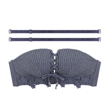 Load image into Gallery viewer, Stripped &amp; Strapless Flower Padded Bra
