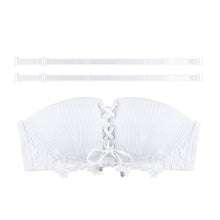 Load image into Gallery viewer, Stripped &amp; Strapless Flower Padded Bra
